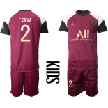 Youth 2020-2021 club Paris St German away 2 red Soccer Jerseys