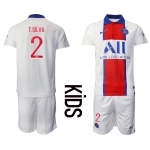 Youth 2020-2021 club Paris St German away 2 white Soccer Jerseys