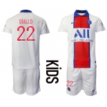 Youth 2020-2021 club Paris St German away 22 white Soccer Jerseys