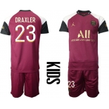 Youth 2020-2021 club Paris St German away 23 red Soccer Jerseys