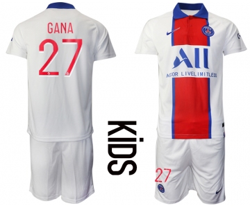 Youth 2020-2021 club Paris St German away 27 white Soccer Jerseys