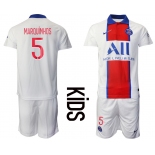 Youth 2020-2021 club Paris St German away 5 white Soccer Jerseys