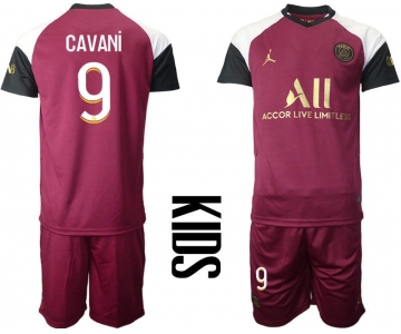 Youth 2020-2021 club Paris St German away 9 red Soccer Jerseys