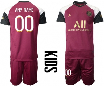 Youth 2020-2021 club Paris St German away customized red Soccer Jerseys