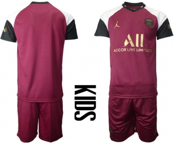 Youth 2020-2021 club Paris St German away red Soccer Jerseys