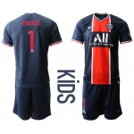 Youth 2020-2021 club Paris St German home 1 blue Soccer Jerseys