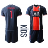 Youth 2020-2021 club Paris St German home 1 blue Soccer Jerseys