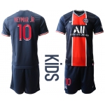 Youth 2020-2021 club Paris St German home 10 blue Soccer Jerseys