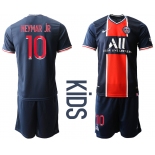 Youth 2020-2021 club Paris St German home 10 blue Soccer Jerseys