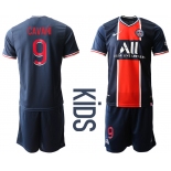 Youth 2020-2021 club Paris St German home 9 blue Soccer Jerseys