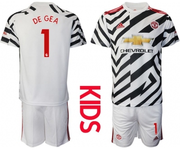 Youth 2020-2021 club Manchester united away 1 white Soccer Jerseys