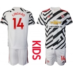 Youth 2020-2021 club Manchester united away 14 white Soccer Jerseys