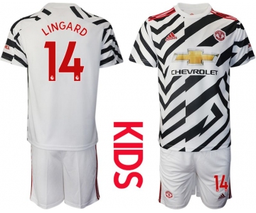 Youth 2020-2021 club Manchester united away 14 white Soccer Jerseys