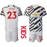 Youth 2020-2021 club Manchester united away 23 white Soccer Jerseys