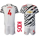 Youth 2020-2021 club Manchester united away 4 white Soccer Jerseys