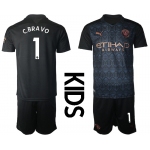 Youth 2020-2021 club Manchester City away black 1 Soccer Jerseys