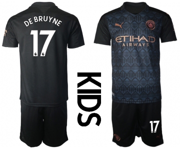 Youth 2020-2021 club Manchester City away black 17 Soccer Jerseys