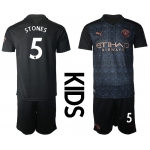 Youth 2020-2021 club Manchester City away black 5 Soccer Jerseys