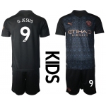 Youth 2020-2021 club Manchester City away black 9 Soccer Jerseys