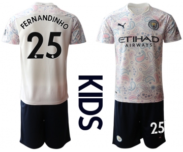 Youth 2020-2021 club Manchester City away white 25 Soccer Jerseys