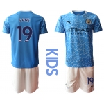Youth 2020-2021 club Manchester City home blue 19 Soccer Jerseys