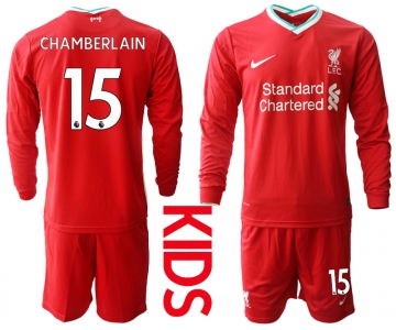 2021 Liverpool home long sleeves Youth 15 soccer jerseys