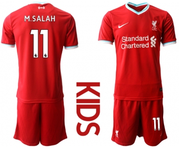 Youth 2020-2021 club Liverpool home 11 red Soccer Jerseys