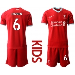 Youth 2020-2021 club Liverpool home 6 red Soccer Jerseys