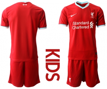 Youth 2020-2021 club Liverpool home blank red Soccer Jerseys