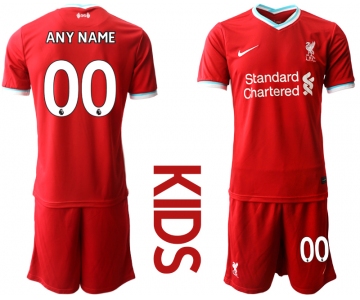 Youth 2020-2021 club Liverpool home customized red Soccer Jerseys