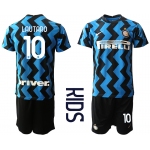 Youth 2020-2021 club Inter Milan home 10 blue Soccer Jerseys