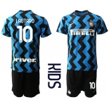 Youth 2020-2021 club Inter Milan home 10 blue Soccer Jerseys