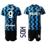 Youth 2020-2021 club Inter Milan home 9 blue Soccer Jerseys