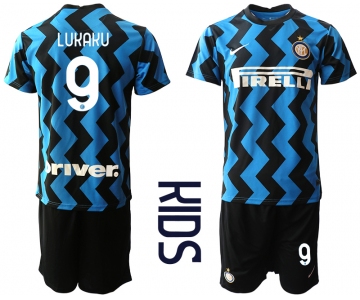 Youth 2020-2021 club Inter Milan home 9 blue Soccer Jerseys