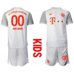 Youth 2020-2021 club Bayern Munich away customized white Soccer Jerseys
