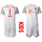 Youth 2020-2021 club Bayern Munich away white 1 Soccer Jerseys