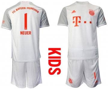 Youth 2020-2021 club Bayern Munich away white 1 Soccer Jerseys