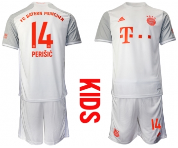 Youth 2020-2021 club Bayern Munich away white 14 Soccer Jerseys