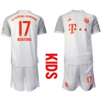 Youth 2020-2021 club Bayern Munich away white 17 Soccer Jerseys