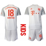 Youth 2020-2021 club Bayern Munich away white 18 Soccer Jerseys