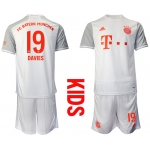 Youth 2020-2021 club Bayern Munich away white 19 Soccer Jerseys