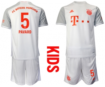 Youth 2020-2021 club Bayern Munich away white 5 Soccer Jerseys