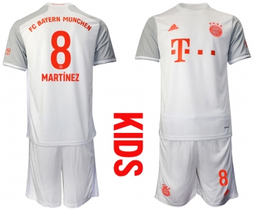 Youth 2020-2021 club Bayern Munich away white 8 Soccer Jerseys