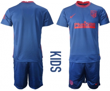 Youth 2020-2021 club Atletico Madrid away blue Soccer Jerseys