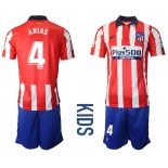 Youth 2020-2021 club Atletico Madrid home 4 red Soccer Jerseys