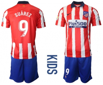 Youth 2020-2021 club Atletico Madrid home 9 red Soccer Jerseys1