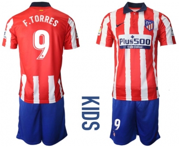 Youth 2020-2021 club Atletico Madrid home 9 red Soccer Jerseys