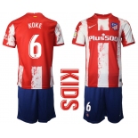 Youth 2021-2022 Club Atletico Madrid home red 6 Nike Soccer Jersey