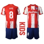Youth 2021-2022 Club Atletico Madrid home red 8 Nike Soccer Jersey
