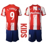 Youth 2021-2022 Club Atletico Madrid home red 9 Nike Soccer Jersey